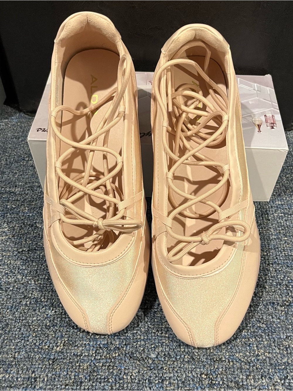 ALDO Blush Pink Lace-Up Ballet Flat Sneaker